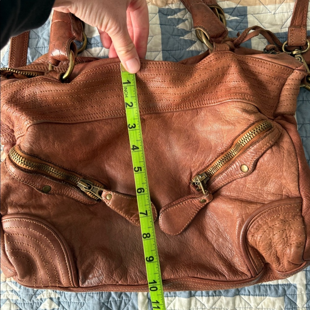Moni Moni genuine Italian leather large brown handbag - Picture 8 of 8